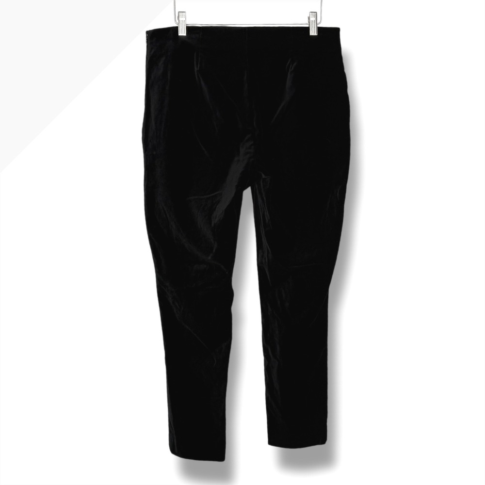 Lauren Ralph Lauren Black Velvet Pants Size 10‎ High Rise Straight Leg Dressy